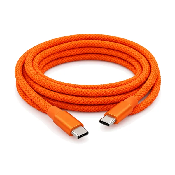 O8 orange braided 120W USB-C cable