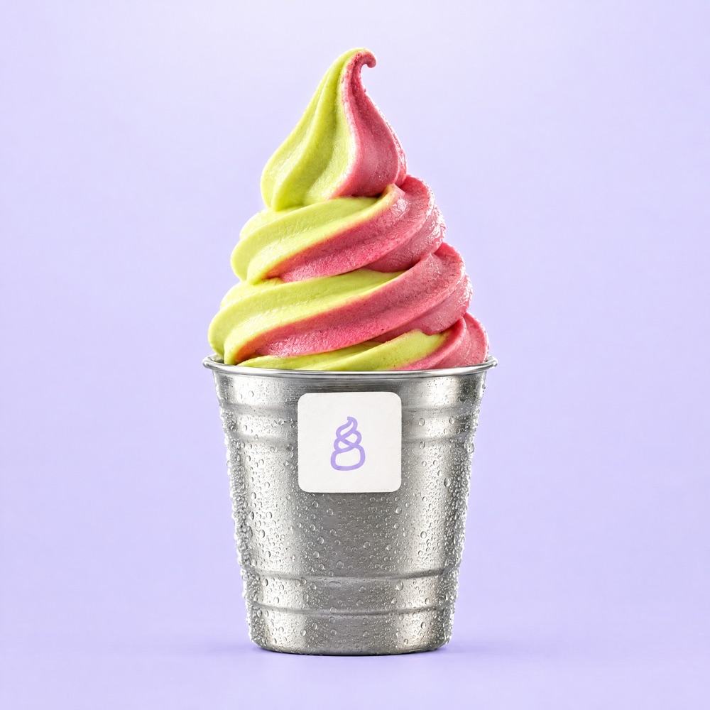 سوفت سيرف توت وليمون مكس في كوب O8 Creamery